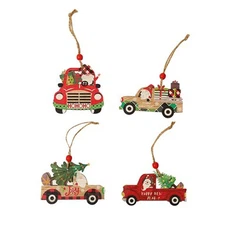 Божићни украси за аутомобиле од дрвета